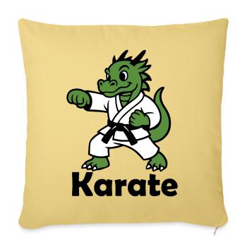 Karaté Dragon - Housse de coussin décorative 45 x 45 cm - jaune délavé - Devant