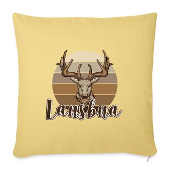 Lausbua Hirsch Lederhosen - Sofakissenbezug 45 x 45 cm - Hellgelb - Vorne