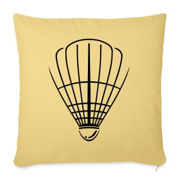 Badminton Symbol - Sofakissenbezug 45 x 45 cm - Hellgelb - Vorne