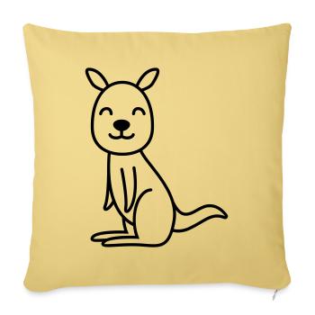 Kangaroo Comic - Sofakissenbezug 45 x 45 cm - Hellgelb - Vorne