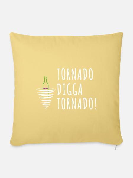 Tornado Digga Tornado - Sofakissenbezug 45 x 45 cm - Hellgelb