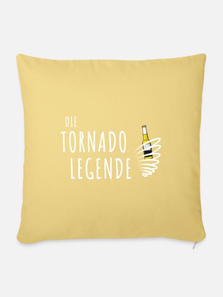 Die Tornado Legende - Sofakissenbezug 45 x 45 cm - Hellgelb