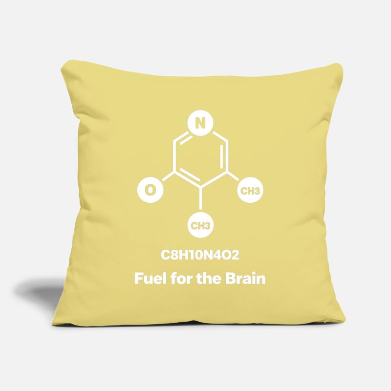 Caffeine Molecule Graphic Fuel for the Brain Sofa pillowcase 17,3'' x 17,3'' (45 x 45 cm)