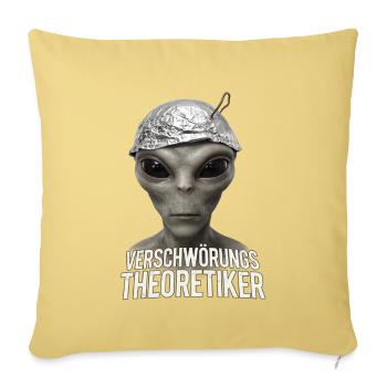 Alien Verschwörungs-Theoretiker - Sofakissenbezug 45 x 45 cm - Hellgelb - Vorne