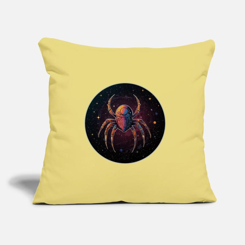 Araignée de l’espace dans l’espace en orbite Housse de coussin décorative 45 x 45 cm