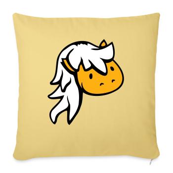 Pferd Süß Pony Fohlen Pferdemädchen Lange Haare - Sofakissenbezug 45 x 45 cm - Hellgelb - Vorne