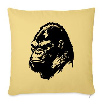 Gorilla Head - Sofa pillowcase 17,3'' x 17,3'' (45 x 45 cm) - washed yellow - Front