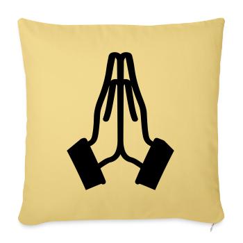 Beten Hände Icon - Sofakissenbezug 45 x 45 cm - Hellgelb - Vorne
