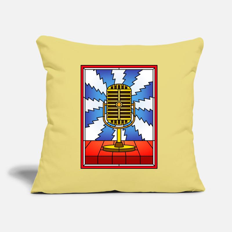 Conception rétro de vitrail micro Housse de coussin décorative 45 x 45 cm