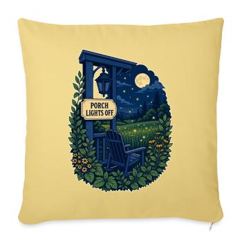 LUMIÈRES DU PORCHE ÉTEINTES - Housse de coussin décorative 45 x 45 cm - jaune délavé - Devant