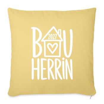 Bauherrin 2027 - Sofakissenbezug 45 x 45 cm - Hellgelb - Vorne