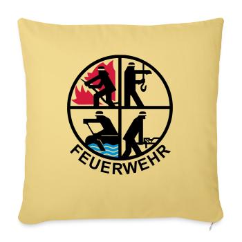 Feuerwehr 4 Logo 1 - Sofakissenbezug 45 x 45 cm - Hellgelb - Vorne