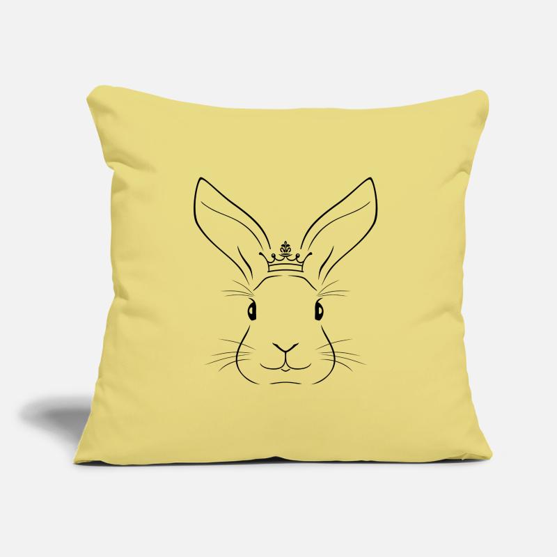 Outlined rabbit head Sofa pillowcase 17,3'' x 17,3'' (45 x 45 cm)
