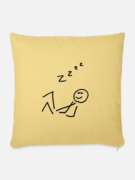 Zzzz - Sofakissenbezug 45 x 45 cm - Hellgelb
