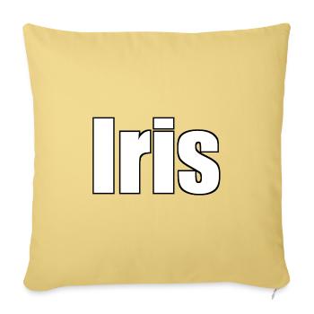 Iris - Sofa pillowcase 17,3'' x 17,3'' (45 x 45 cm) - washed yellow - Front