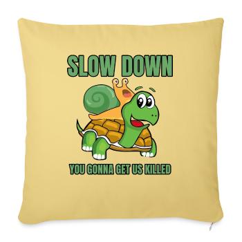 turtle sea turtle testudinata animal - Sofa pillowcase 17,3'' x 17,3'' (45 x 45 cm) - washed yellow - Front