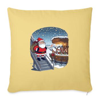 Renne dehors - Housse de coussin décorative 45 x 45 cm - jaune délavé - Devant