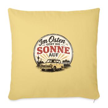 Osten Sonnenaufgang Ossi - Sofakissenbezug 45 x 45 cm - Hellgelb - Vorne