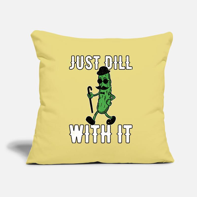 Amusez-vous simplement avec la moustache rétro rétro de concombre Housse de coussin décorative 45 x 45 cm