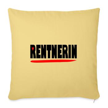 endlich Rentnerin - Sofakissenbezug 45 x 45 cm - Hellgelb - Vorne