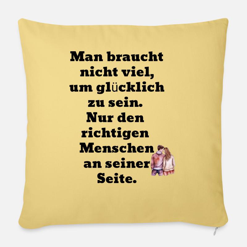 Liebe - Sofakissenbezug 45 x 45 cm - Hellgelb