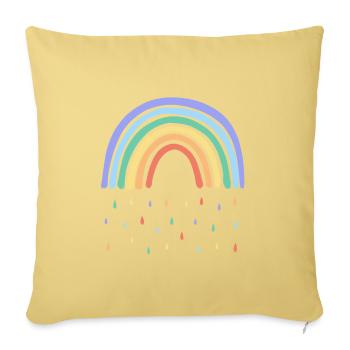 Regenbogen Regen - Sofakissenbezug 45 x 45 cm - Hellgelb - Vorne