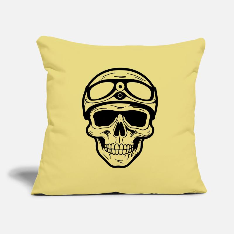 Biker Skull Sofa pillowcase 17,3'' x 17,3'' (45 x 45 cm)