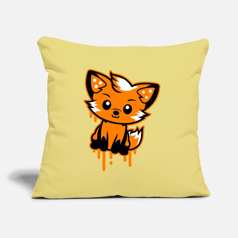 Fox Comic Housse de coussin décorative 45 x 45 cm