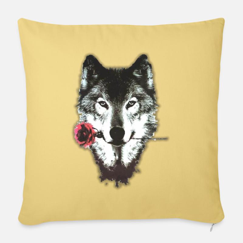 Wolf & Rose - Sofakissenbezug 45 x 45 cm - Hellgelb