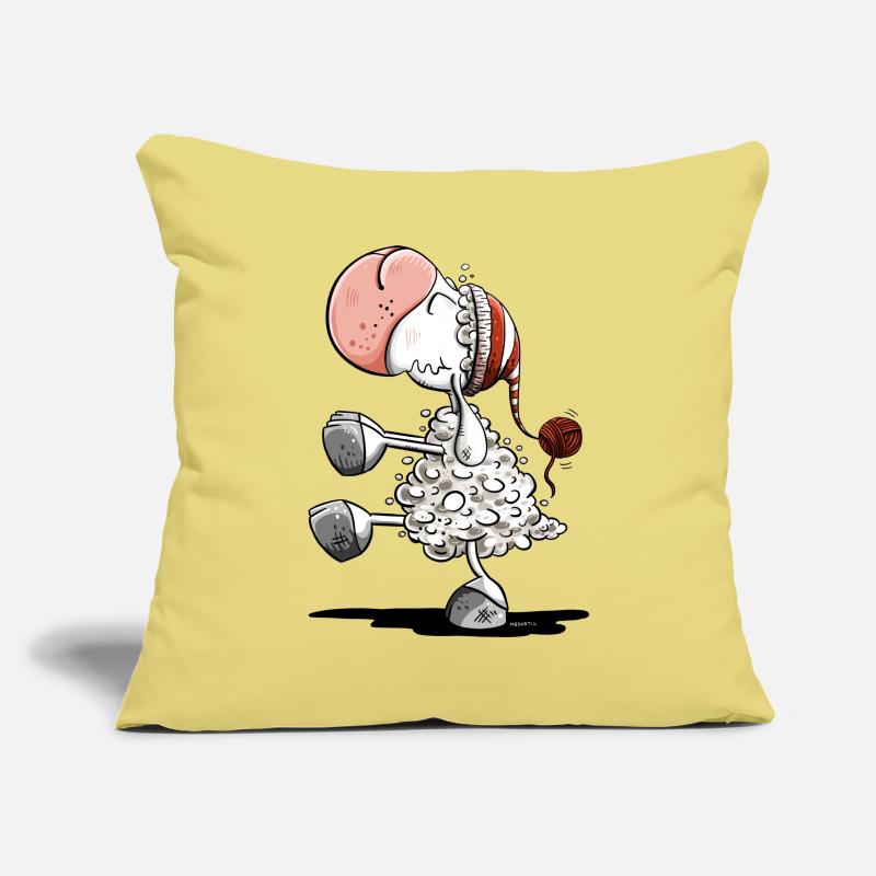 Sleepwalker sheep with sleeping cap Sofa pillowcase 17,3'' x 17,3'' (45 x 45 cm)