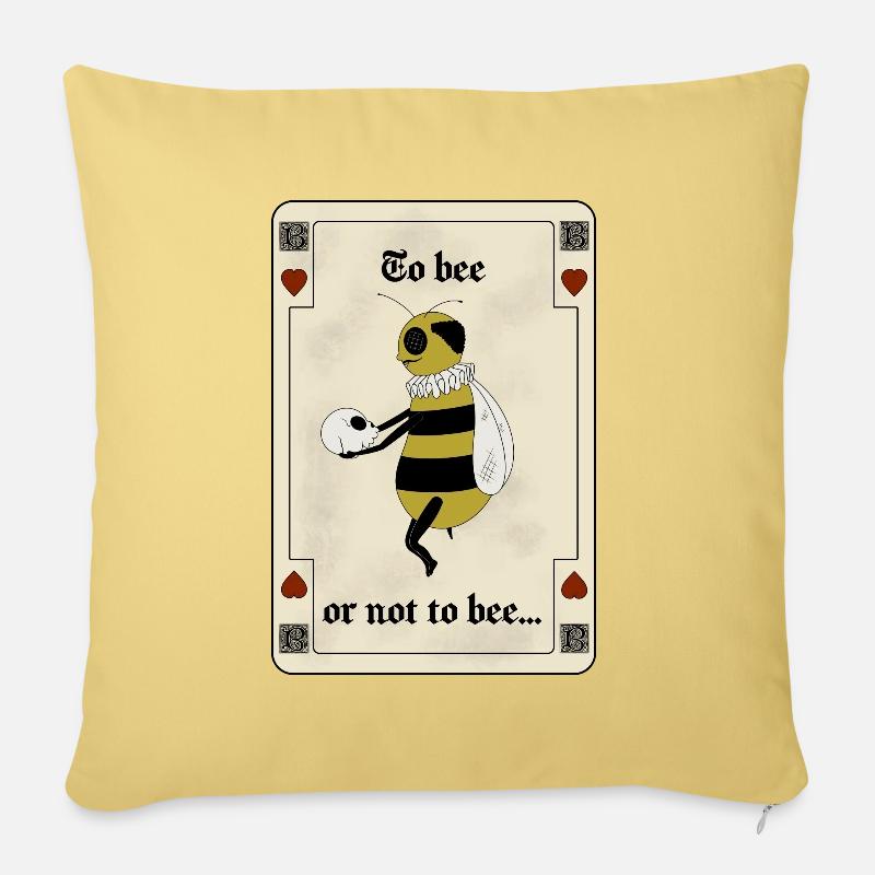 to be or not to bee - Sofakissenbezug 45 x 45 cm - Hellgelb