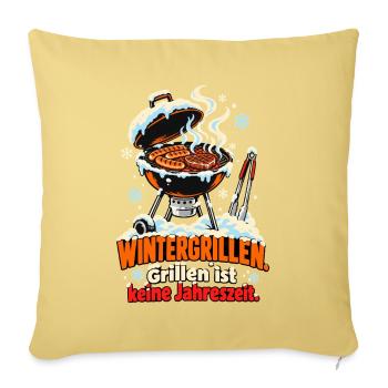 Wintergrillen Keine Jahreszeit - Sofakissenbezug 45 x 45 cm - Hellgelb - Vorne