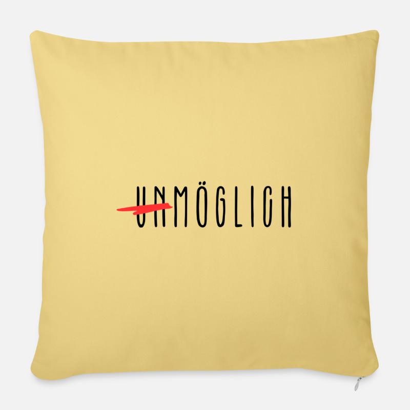 Unmöglich - Sofakissenbezug 45 x 45 cm - Hellgelb