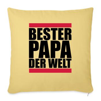 bester papa der welt - Sofakissenbezug 45 x 45 cm - Hellgelb - Vorne