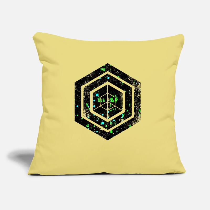 Hexagon-Programmierung Programmierer Codierung geometrisch Sofakissenbezug 45 x 45 cm