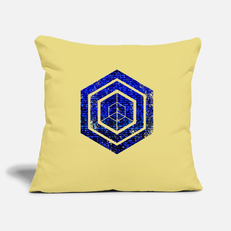 Hexagon-Programmierung Programmierer Codierung geometrisch Sofakissenbezug 45 x 45 cm