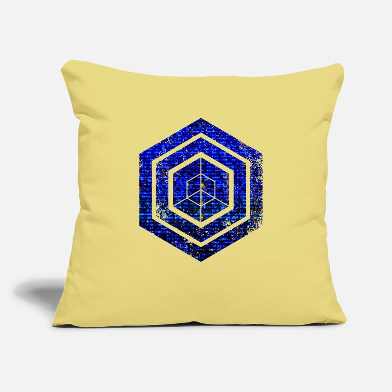 Hexagon-Programmierung Programmierer Codierung geometrisch Sofakissenbezug 45 x 45 cm
