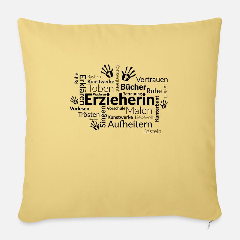 Erzieherin Komplimente - Sofakissenbezug 45 x 45 cm - Hellgelb