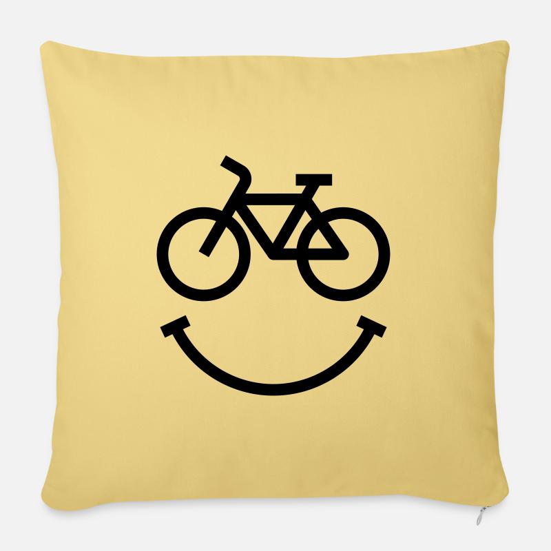 Geschenkidee für Radfahrer - Sofakissenbezug 45 x 45 cm - Hellgelb