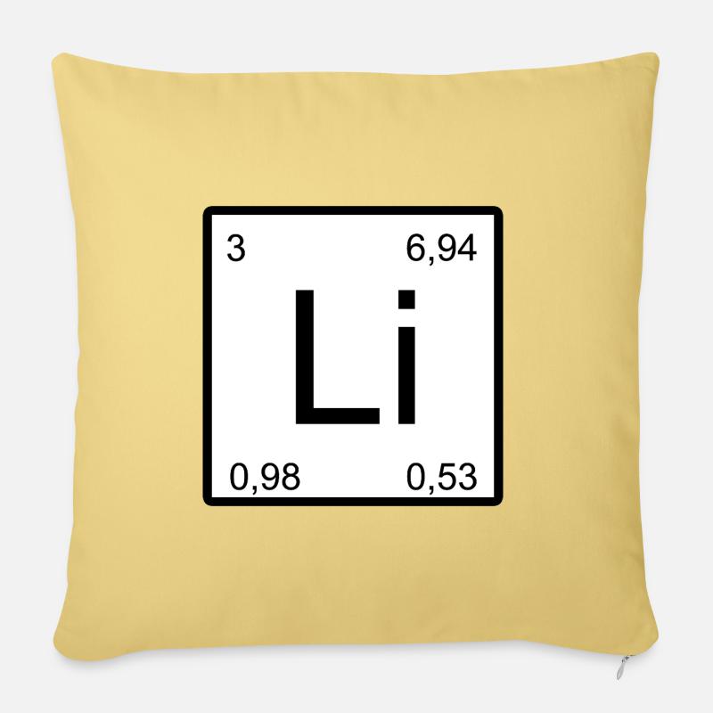 Lithium Minimal Element Design - Sofa pillowcase 17,3'' x 17,3'' (45 x 45 cm) - washed yellow