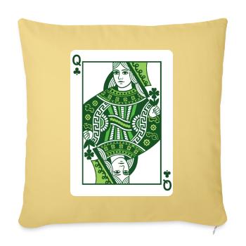 Queen Of Shamrock St Patrick’s Irish - Sofa pillowcase 17,3'' x 17,3'' (45 x 45 cm) - washed yellow - Front