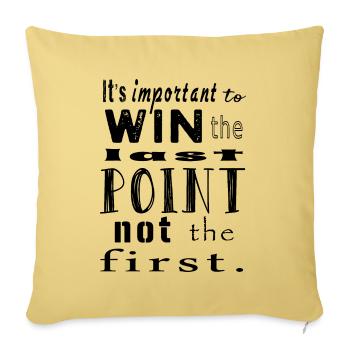 It is important to win the last point in Tennis - Sofakissenbezug 45 x 45 cm - Hellgelb - Vorne
