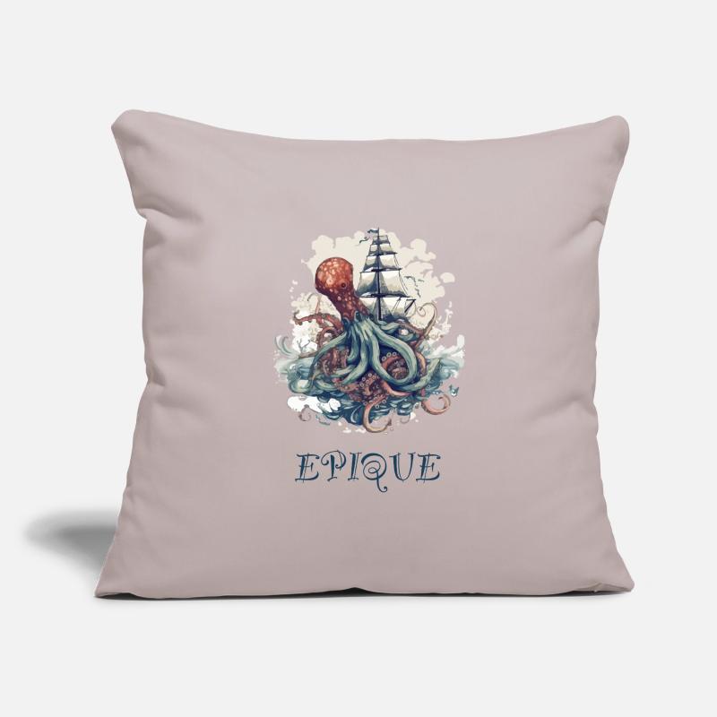 Octopus Combat Copricuscino per divano, 45 x 45 cm