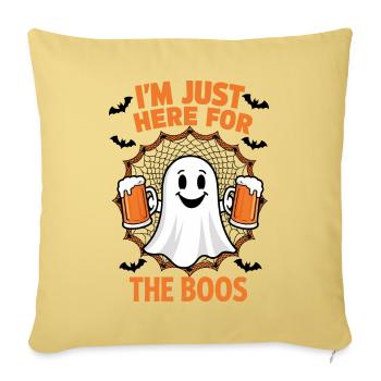 Funny Beer Ghost - Sofa pillowcase 17,3'' x 17,3'' (45 x 45 cm) - washed yellow - Front