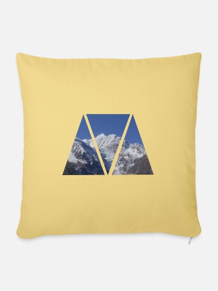 Berge Nepal - Sofakissenbezug 45 x 45 cm - Hellgelb