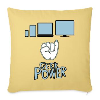 Geek - Sofa pillowcase 17,3'' x 17,3'' (45 x 45 cm) - washed yellow - Front