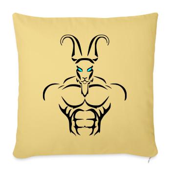 Alpha capricorn Deluxe - Sofakissenbezug 45 x 45 cm - Hellgelb - Vorne