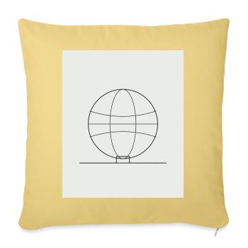 Globen Line Art Design - Sofakissenbezug 45 x 45 cm - Hellgelb - Vorne