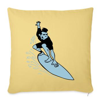 Surfer - Sofakissenbezug 45 x 45 cm - Hellgelb - Vorne