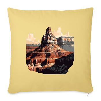 Le Grand Canyon en Arizona - Housse de coussin décorative 45 x 45 cm - jaune délavé - Devant